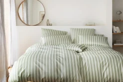 Elegante Mako-Satin-Bettwäsche grün