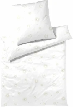Elegante Mako-Satin-Bettwäsche weiß