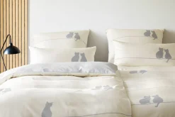 Elegante Mako-Satin-Bettwäsche beige