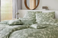 Elegante Mako-Satin-Bettwäsche grün