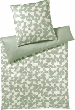 Elegante Mako-Satin-Bettwäsche grün