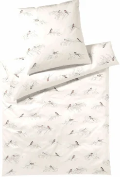 Elegante Satin-Bettwäsche beigeweiß