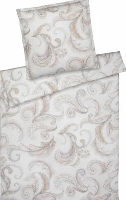 Elegante Satin-Bettwäsche beigeweiß