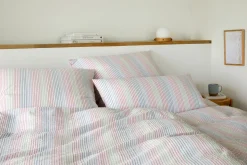 Elegante Seersucker-Bettwäsche pink