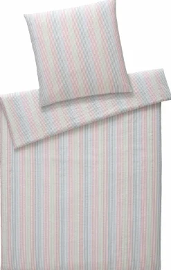 Elegante Seersucker-Bettwäsche pink