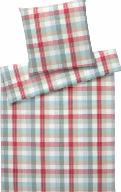 Elegante Seersucker-Bettwäsche rot