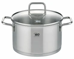 Elo Fleischtopf m. Deckel 20cm silberfarben