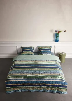 ESSENZA HOME Flanell-Bettwäsche grün