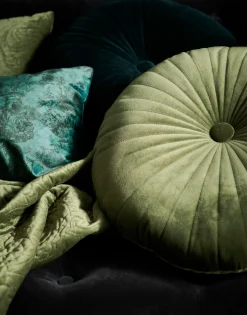 ESSENZA HOME Samt-Dekokissen grün