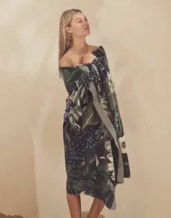 ESSENZA HOME Velour-Strandlaken blau