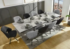 Esstisch ausziehbar grau