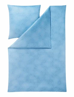 Estella Mako-Interl.-Jersey-Bettwäsche blau