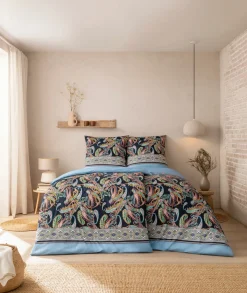 Estella Mako-Interl.-Jersey-Bettwäsche blau