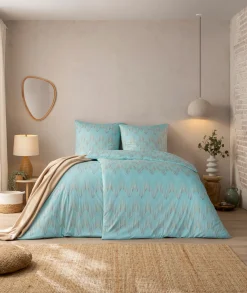 Estella Mako-Interl.-Jersey-Bettwäsche blau