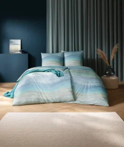 Estella Mako-Interl.-Jersey-Bettwäsche blau