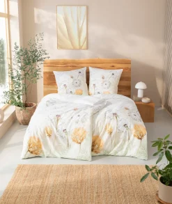 Estella Mako-Satin Bio-Bettwäsche beige