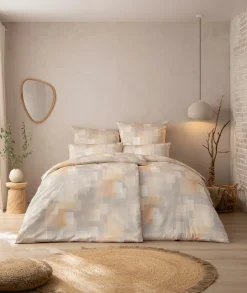 Estella Mako-Satin-Bettwäsche orange