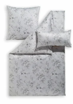 Estella Mako-Satin-Bettwäsche grau