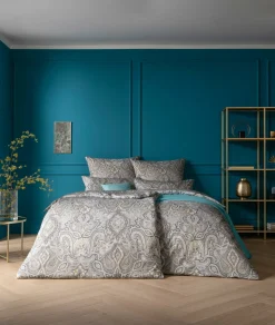 Estella Mako-Satin-Bettwäsche grau