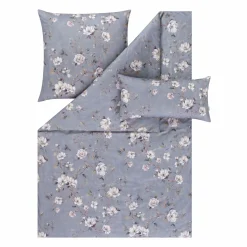 Estella Mako-Satin-Bettwäsche grau