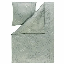Estella Mako-Satin-Bettwäsche grün