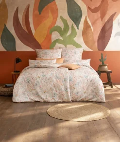 Estella Mako-Satin-Bettwäsche orange