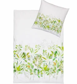 Estella Mako-Satin-Bettwäsche grün