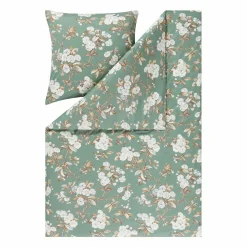 Estella Mako-Satin-Bettwäsche grün