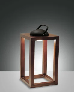 Fabas Luce LED-Akku-Laterne 1flg braun