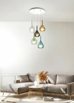 Fabas Luce Pendelleuchte 3flg weiß