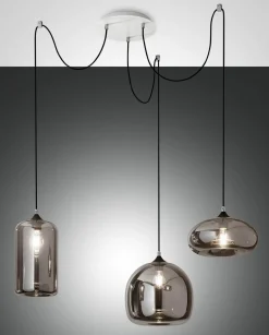 Fabas Luce Pendelleuchte 3flg weiß