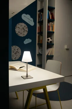 Fabas Luce Tischleuchte 1flg silberfarben