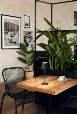 FH Lighting LED-Akku-Tischleuchte 1flg schwarz