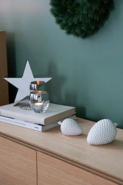 Fink Deko Zapfen 15cm weiß