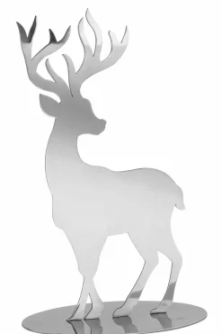 Fink Dekofigur Hirsch 15cm silberfarben