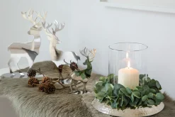 Fink Dekofigur Hirsch 20cm silberfarben