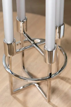 Fink Kerzenleuchter 4flg. 23cm silberfarben