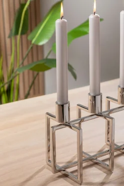Fink Kerzenleuchter 4flg. 40cm silberfarben
