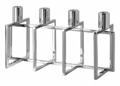 Fink Kerzenleuchter 4flg. 40cm silberfarben