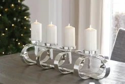 Fink Kerzenleuchter 4flg. 85cm silberfarben