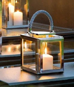 Fink Laterne 23cm grau