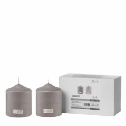 Fink Stumpenkerze 10cm grau