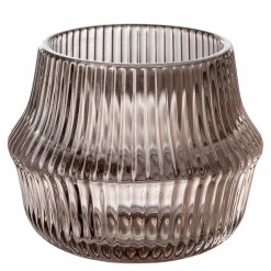 Fink Teelichthalter 7cm silberfarbenbraun