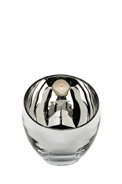 Fink Teelichthalter 11cm silberfarben