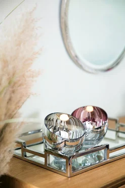 Fink Teelichthalter 11cm silberfarben