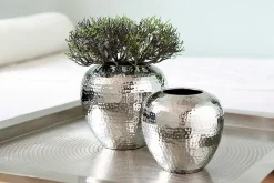 Fink Vase 20cm silberfarben