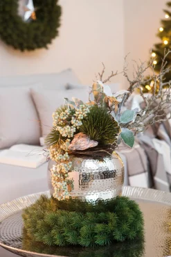 Fink Vase 20cm silberfarben