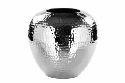 Fink Vase 25cm silberfarben