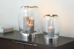 Fink Windlicht 39cm silberfarben