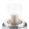 Fink Windlicht m. Glas 27.5cm silberfarben